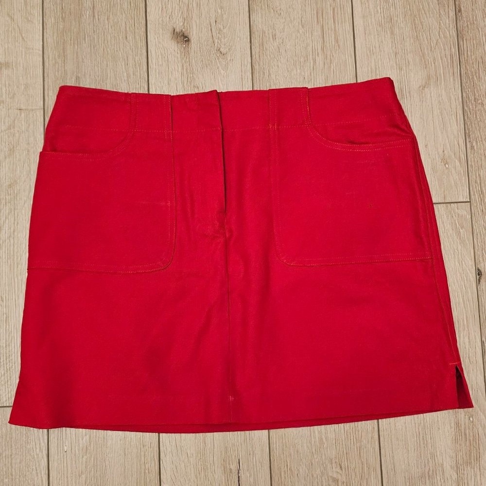 Express Stretch Red Skirt Womens 9/10 Mini Skirt - Cotton Spandex -NWOT